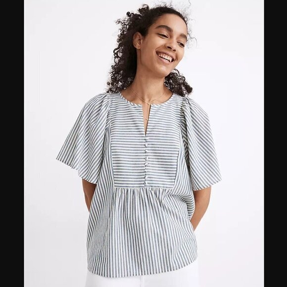 Madewell Tops - NWT Madewell Courtyard Flutter-Sleeve Top